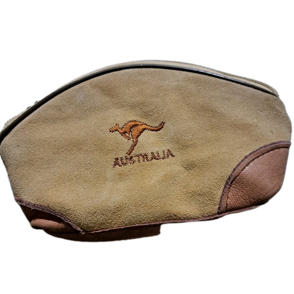 Australian souvenir Suede Pouch Coin Purse Brown
